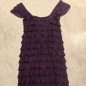 Max Studio Purple Ruffle Dress